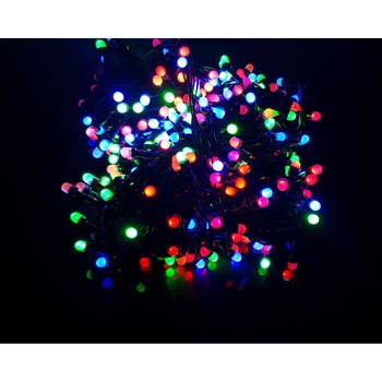 Instalatie de Craciun, 20 m, Liniara, Multicolor, 200 leduri q8, SDX, 8048M, fir negru / ghirlanda luminoasa Instalatie de Craciun, 20 m, Liniara, Multicolor, 200 leduri q8, SDX, 8048M, fir negru / ghirlanda luminoasa