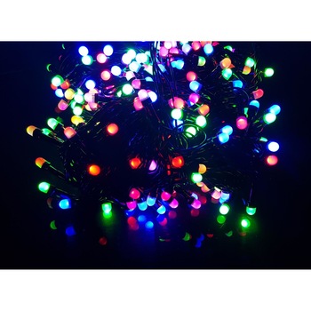 Instalatie de Craciun, 30 m, Liniara, Multicolor, 300 leduri q8, SDX, 8049M, fir negru / ghirlanda led - Sdx Market® Instalatie de Craciun, 30 m, Liniara, Multicolor, 300 leduri q8, SDX, 8049M, fir negru / ghirlanda led - Sdx Market®