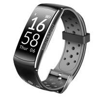 Bratara Fitness NewTech Q8S, rezistenta la apa si praf IP67, Ecran Color OLED, Monitorizare puls, Notificari Apeluri/SMS/Aplicatii, functie Anti-Lost, Negru/Gri