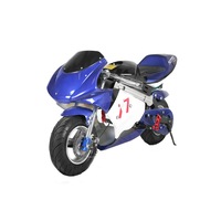 Motocicleta electrica pentru copii NITRO Eco Pocket Bike 1000W cu 3 viteze, Albastru