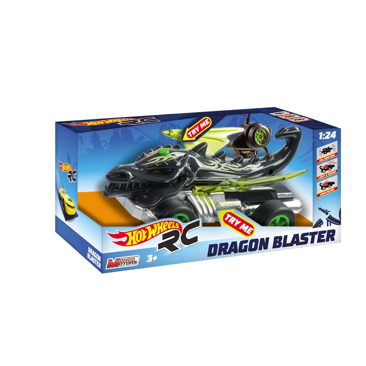 Masinuta Hot Wheels RC, Dragon 1:24