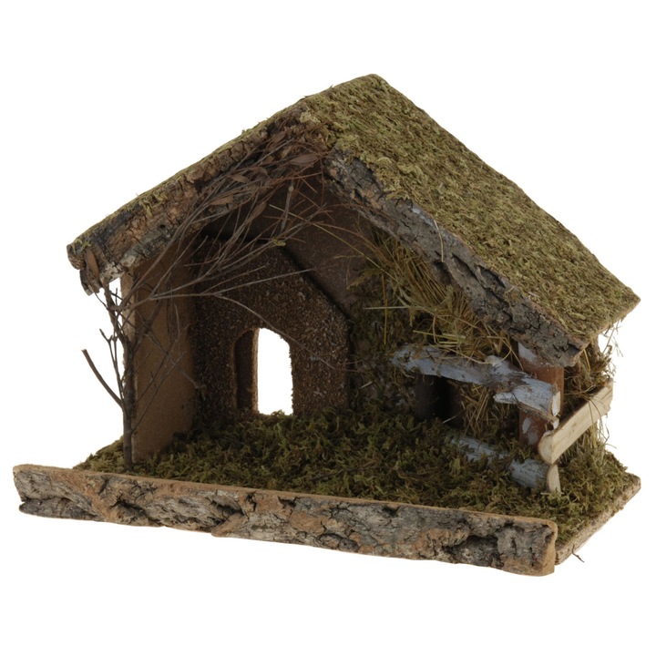 Decoratiune de Craciun Top cent Peisaj 3D de Craciun, 32x25x17cm, Multicolor