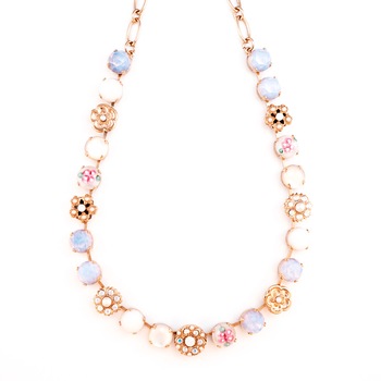 Colier placat cu Aur roz de 24K, Cristale si Pietre semipretioase, Seashell by Roxannes - Mariana Jewellery, Alb 3245-M1201RG Colier placat cu Aur roz de 24K, Cristale si Pietre semipretioase, Seashell by Roxannes - Mariana Jewellery, Alb 3245-M1201RG