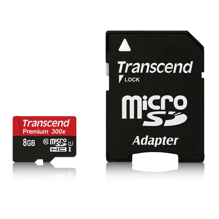 Карта памет Transcend microSD class10 U1 Premium 300x, 8GB