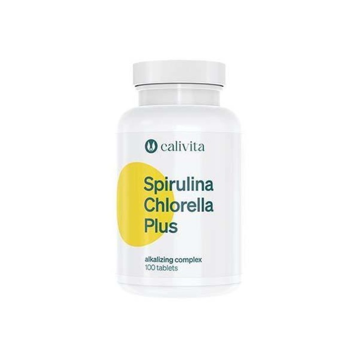 Spirulina-Chlorella PLUS Amestec Sinergic de Alge si Plante cu Efect Detoxifiant (100 tablete) - Calivita