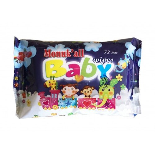 Servetele umede copii MONUKALL BLUE , 72 buc