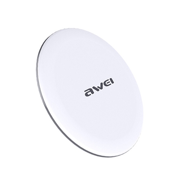 Incarcator Wireless SI-QI Awei W6, fast charging ,New Model 2019, White