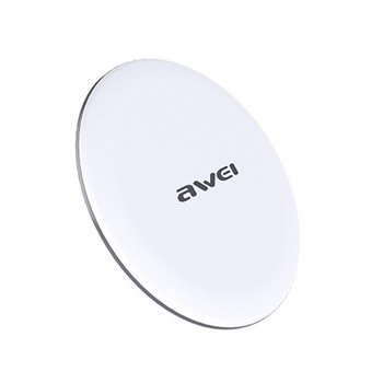 Incarcator Wireless SI-QI Awei W6, fast charging ,New Model 2019, White Incarcator Wireless SI-QI Awei W6, fast charging ,New Model 2019, White