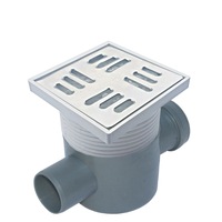sifon pardoseala cu 1 intrare de 50 paralel cu iesire laterala de 50 cu inaltator 110x110 gratar inox imagen 58_0_
0