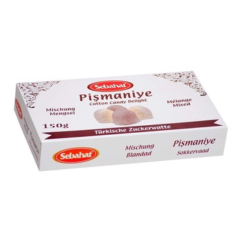 Vata de zahar cu aroma de cacao si vanilie Sebahat, 150 g Vata de zahar cu aroma de cacao si vanilie Sebahat, 150 g