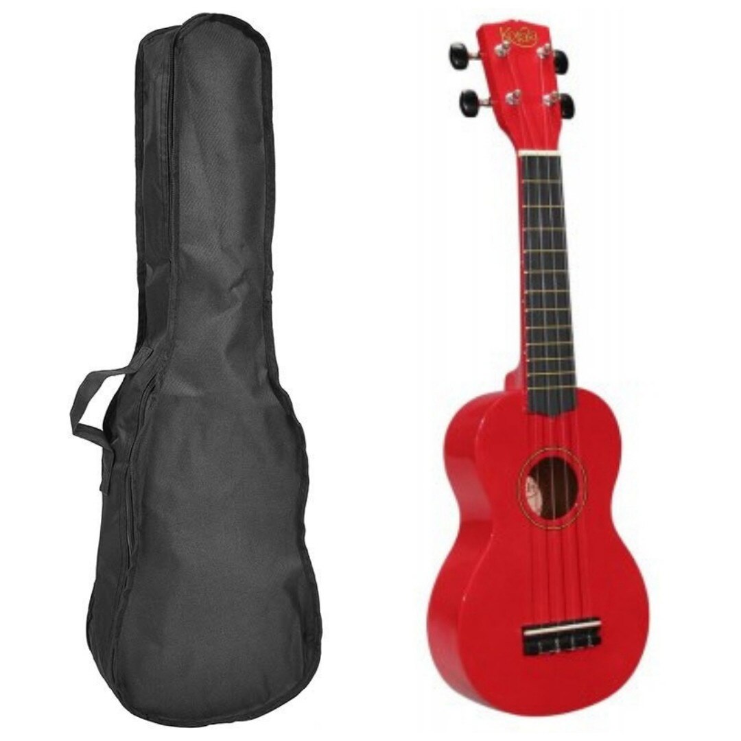 Set ukulele sopran Korala UKS30RD rosu
