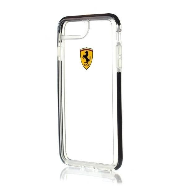 Husa FEGLHCP7LBK Ferrari pentru iPhone 7 Plus/8 Plus, Negru/Transparent