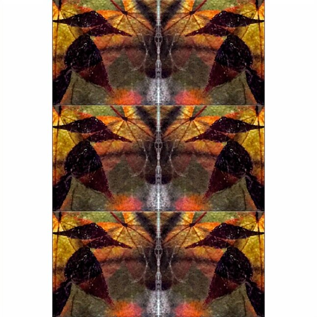 Set stickere autocolante faianta decorativa 20cm x 30cm model frunze multicolore