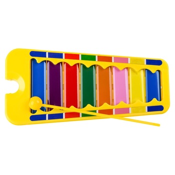 Pian Xilofon galben de jucarie pentru copii , instrument muzical 24 cm Pian Xilofon galben de jucarie pentru copii , instrument muzical 24 cm