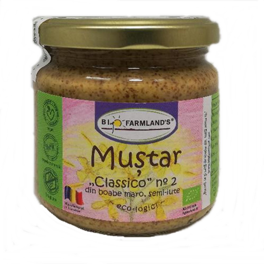 Mustar Classic nr.2(cu boabe maro) 195g Bio/ECO RAW, VEGAN, Biofarmland