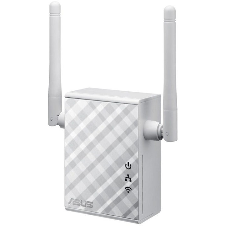 Range Extender Wireless ASUS RP-N12, N300, Access Point Mode, Repeater Mode, Media Bridge Mode, 2 antene Wi-Fi