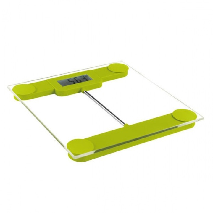 Cantar Digital Corporal DomoClip DOM253V,150 kg,Stand-by automat, Indicator consum Baterie, Verde