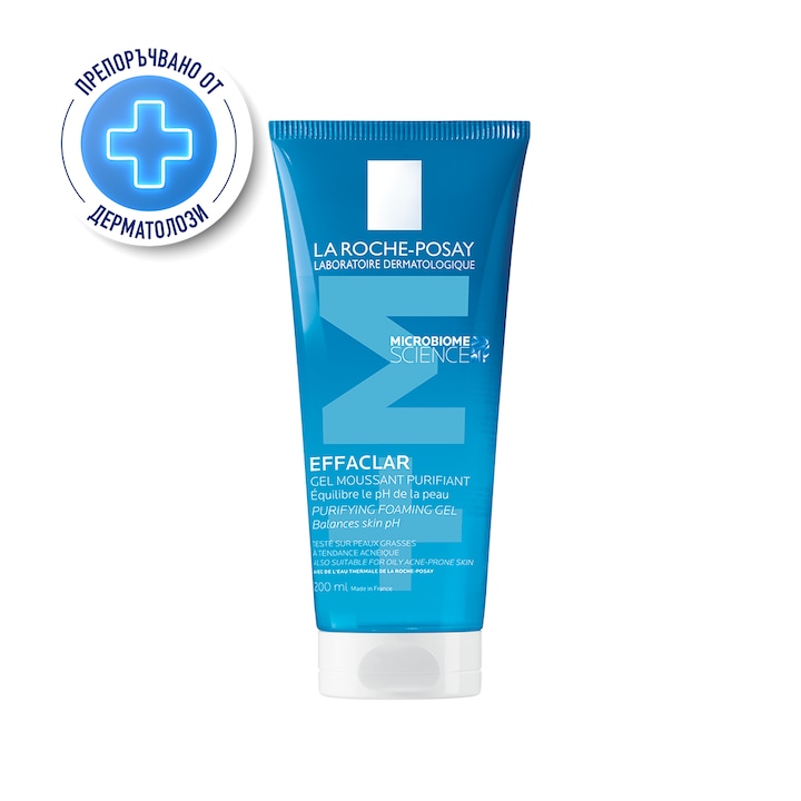 Почистващ гел La Roche-Posay Effaclar, За мазна кожа със склонност към акне, против несъвършенства, 200 мл
