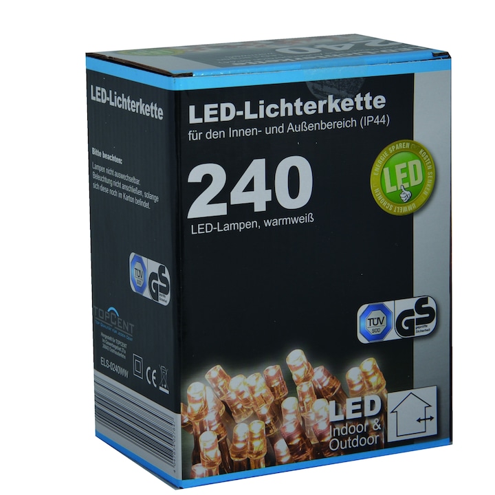 Karácsonyi kültéri LED-izzók adapterrel 240db-21m