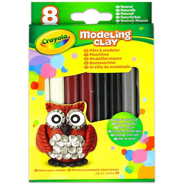 Plastilina in culori naturale - 8 buc.