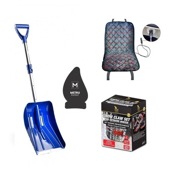 Pachet auto de iarna : Lopata telescopica Alu Shovel + gheare zapada conditii extreme (tip lanturi antiderapante cu prindere rapida) + Husa auto cu incalzire 12V Neagra + Odorizant Metru Patrat CADOU Pachet auto de iarna : Lopata telescopica Alu Shovel + gheare zapada conditii extreme (tip lanturi antiderapante cu prindere rapida) + Husa auto cu incalzire 12V Neagra + Odorizant Metru Patrat CADOU