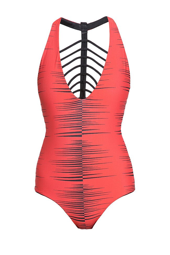Costum intreg/ monokini, KHONGBOONSWIMWEAR, Pascani, Rosu/Negru