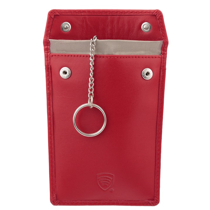 Husa pentru cheia de masina cu element de securitate RFID, KUK-96PR, Rosu, Koruma