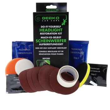 Kit polish faruri profesional restaurare, clarificare cu tratament sealant protectie UV Kit polish faruri profesional restaurare, clarificare cu tratament sealant protectie UV