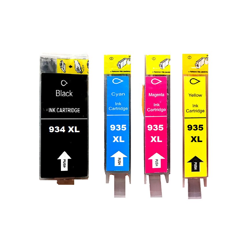 Set 4 Cartuse H 934XL/935XL BK/C/M/Y Compatibile cu HP Officejet 6800/Officejet 6812/Officejet 6815/Officejet6820/Officejet 6822/Officejet 6825/Officejet 6200/Officejet 6230/Officejet 6235/6239/6830/6835