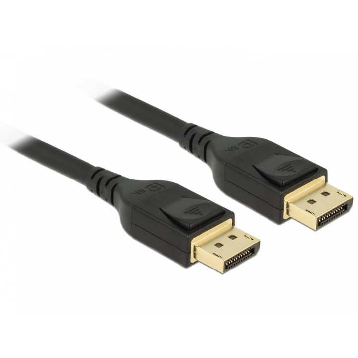 Cablu Displayport 8K / 4K@ 240Hz (DP 8K certificat) T-T 3m Negru, Delock 85661