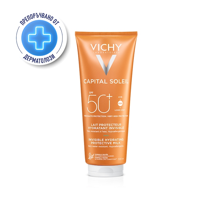 Хидратиращо мляко Vichy CAPITAL SOLEIL за лице и тяло SPF50, 300 мл
