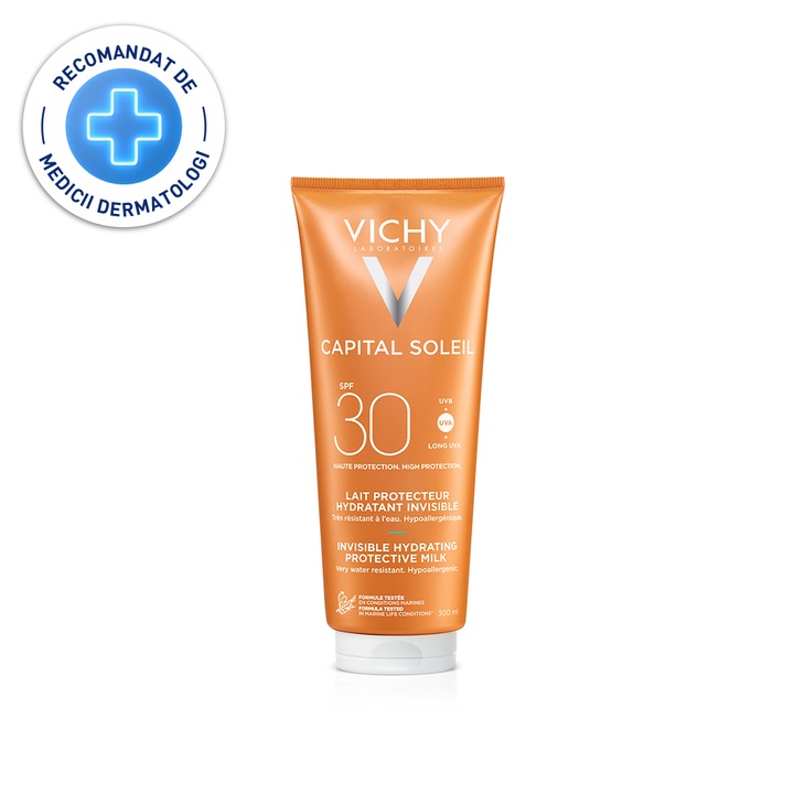 Lapte hidratant Vichy CAPITAL SOLEIL pentru fata si corp SPF30, 300 ml