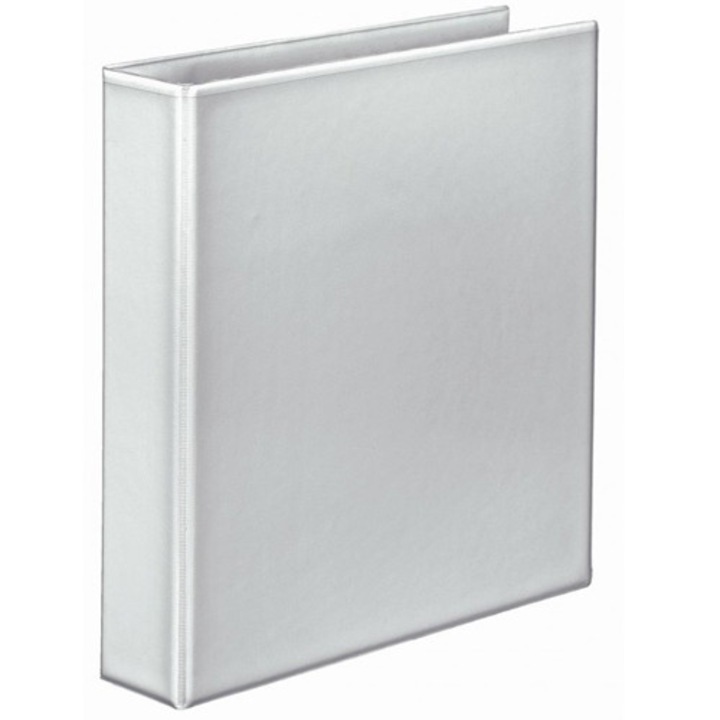 Механичен тефтер с джоб, 4 "D" ринга, 50 мм, гръб 75 мм, Optima - бял