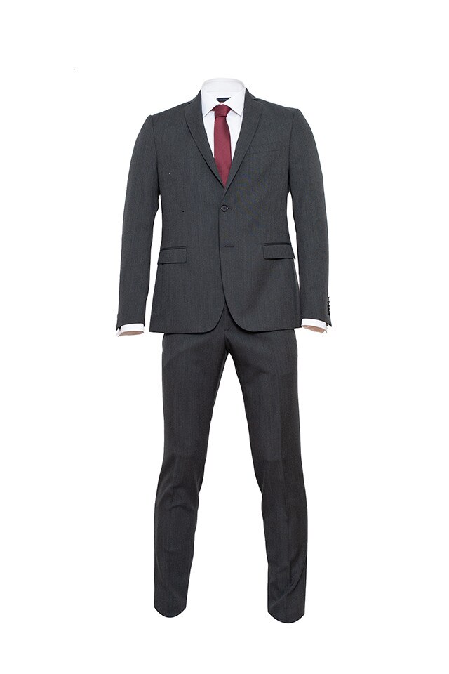 Costum barbati Stansfield gri uni business