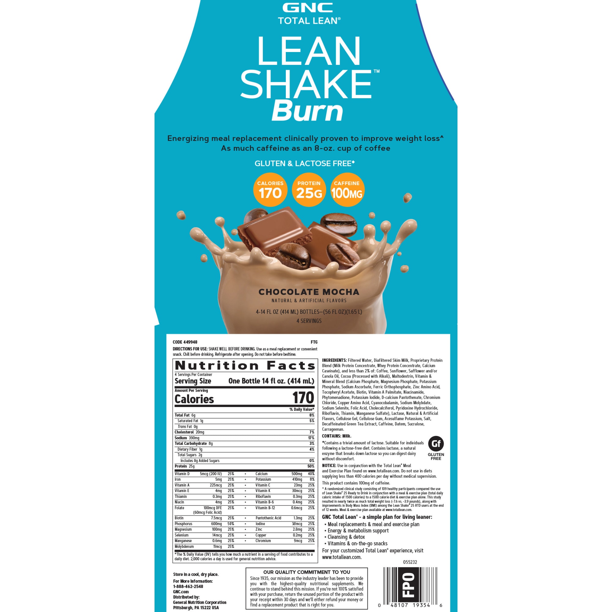 Shake proteic GNC Lean Burn - Proteine - Nutritie fitness - Nutritie - Conexe
