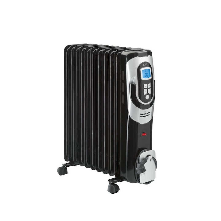 Електрически маслен радиатор AEG RA 5589, 2200 W, 11 елемента, Черен