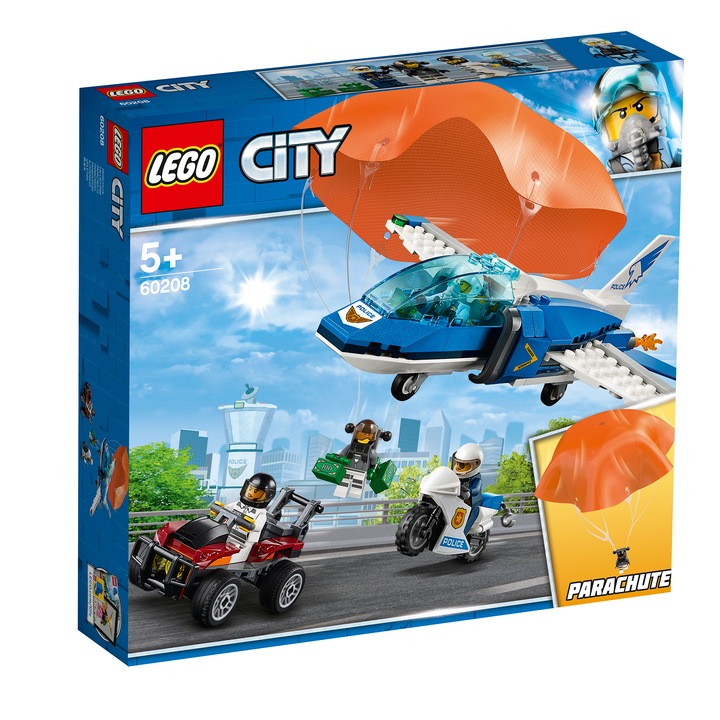 LEGO® City - Арест на парашутисти с полицейски самолет 60208, 218 части
