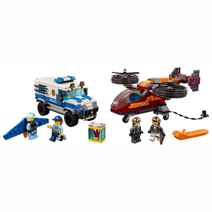 LEGO® City Police - Furtul diamantelor cu politia aeriana 60209