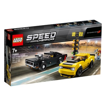 LEGO Speed Champions - 2018 Dodge Challenger SRT Demon si 1970 Dodge Charger R/T 75893, 478 piese LEGO Speed Champions - 2018 Dodge Challenger SRT Demon si 1970 Dodge Charger R/T 75893, 478 piese