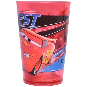Pahar Cars Disney, Rosu, 280 ml Pahar Cars Disney, Rosu, 280 ml