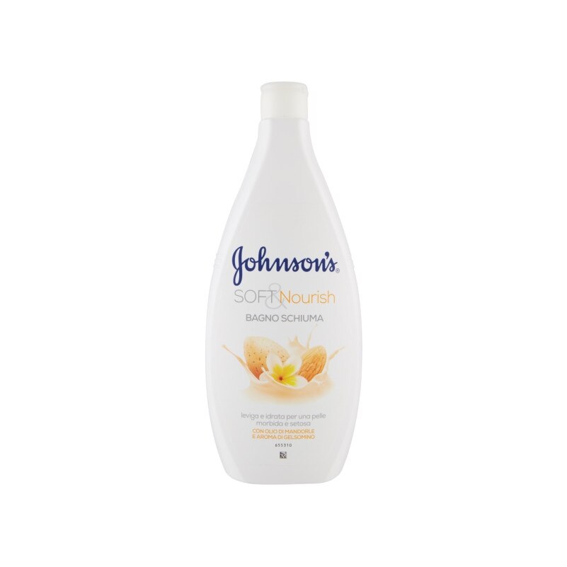Spuma de baie Johnson's Soft&Nourish cu ulei de migdale si iasomie 750 ml