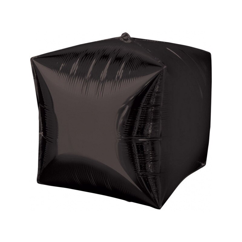 Balon folie cubez 3D Negru - 38 x 38 cm, Amscan 28391