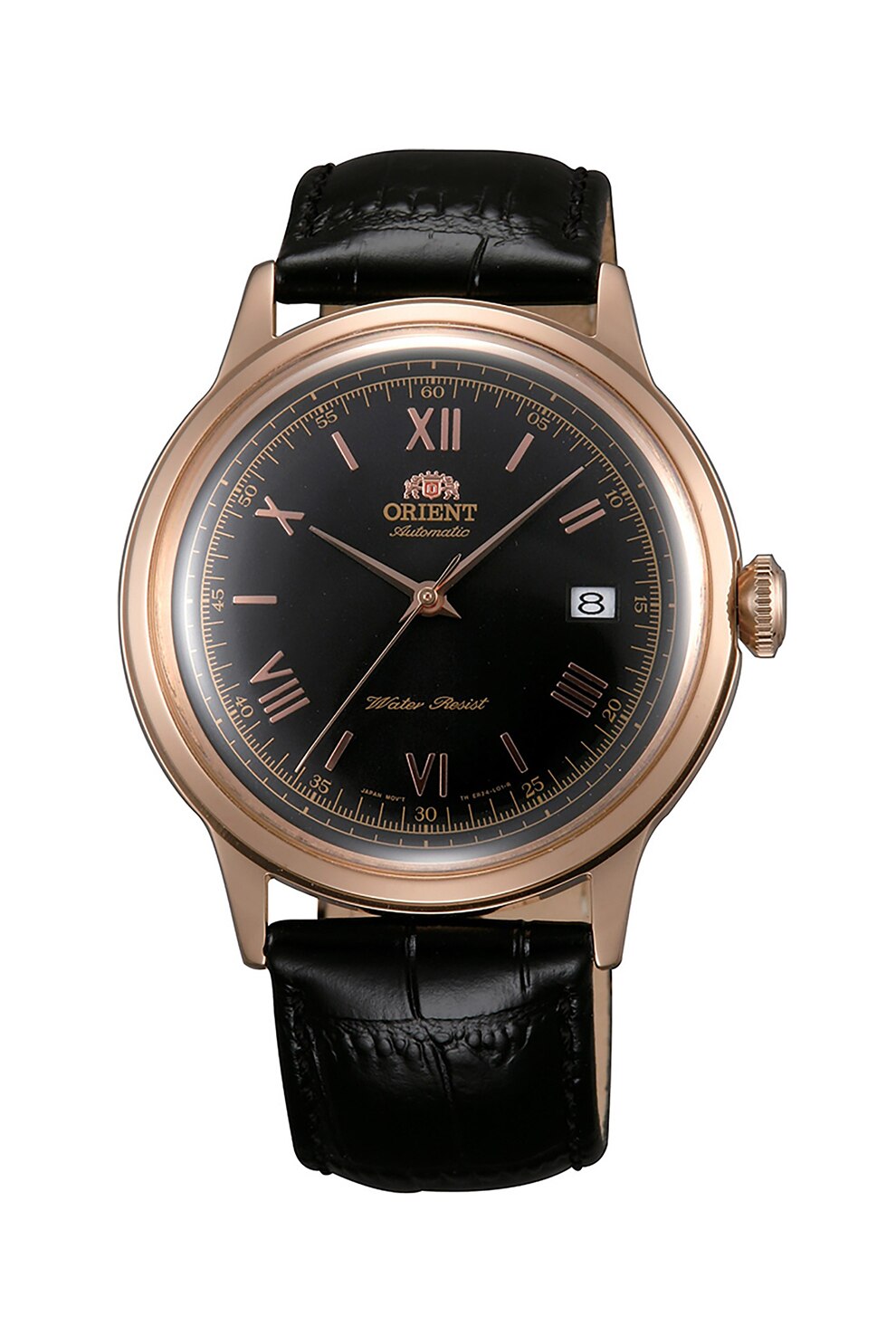 Orient, Ceas cu o curea de piele si 3 indicatoare, Negru