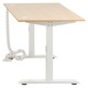 Birou cu inaltime reglabila QMOBILI MOTION Stejar sonaro deschis, cadru alb, inaltime reglabila, 1 motor, blat 1380x750 mm, birou reglabil electric pe inaltime cu functii de memorie si afisaj digital