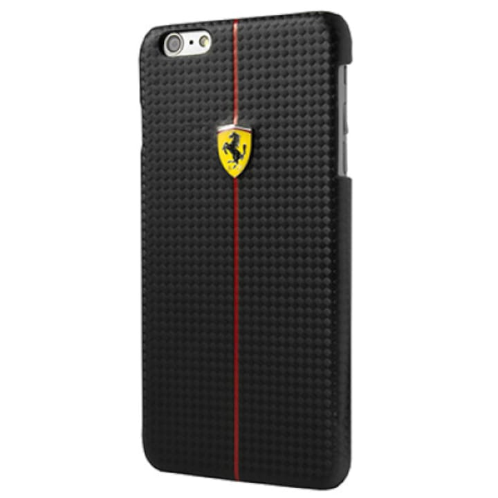 Твърд гръб Ferrari iPhone 6 - F1 Carbon Hard Case за iPhone 6/6S, Черен