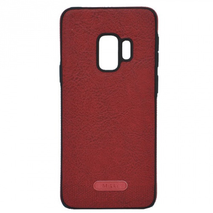 Samsung Galaxy S9 telefontok gumi / szilikon (ultravékony, közepesen ütésálló, bőrhatás) Piros