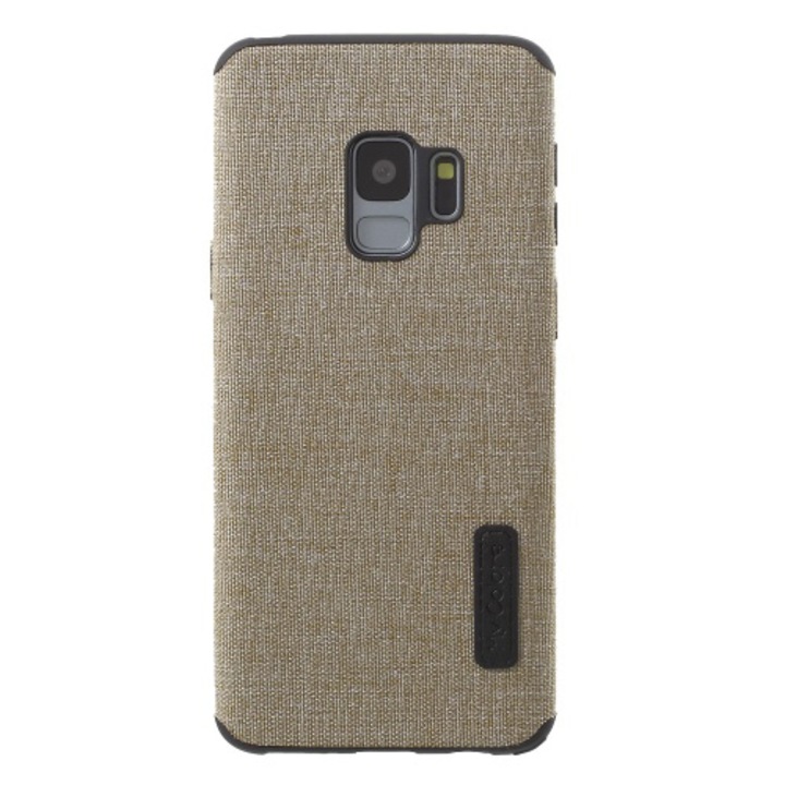Samsung Galaxy S9 telefontok gumi / szilikon (textil bevonat) VILÁGOSBarna