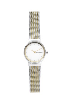 Skagen, Ceas decorat cu cristale Freja, Argintiu/Auriu Skagen, Ceas decorat cu cristale Freja, Argintiu/Auriu