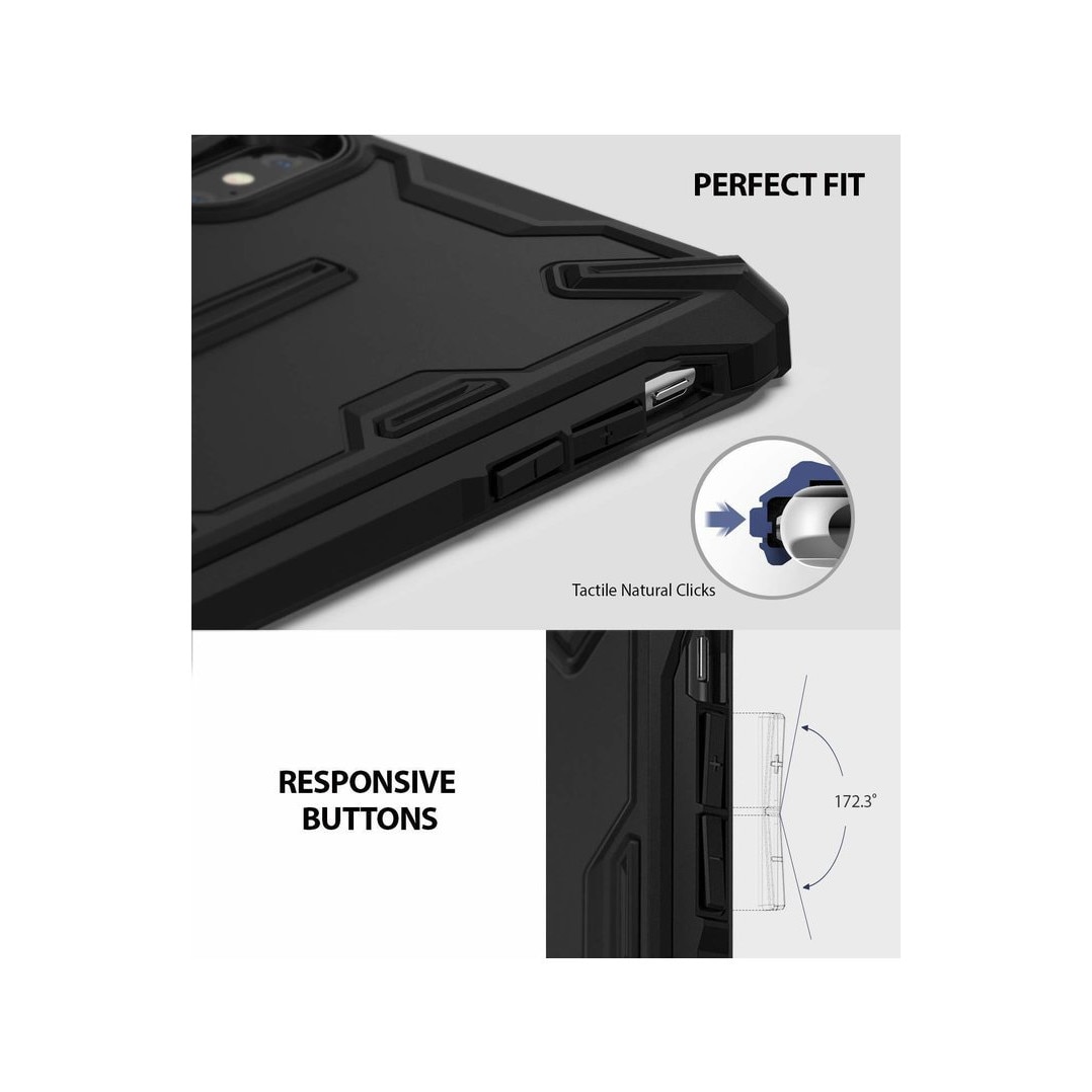 Ringke Dual X iPhone Xs Max mobiltelefon tok, Fekete