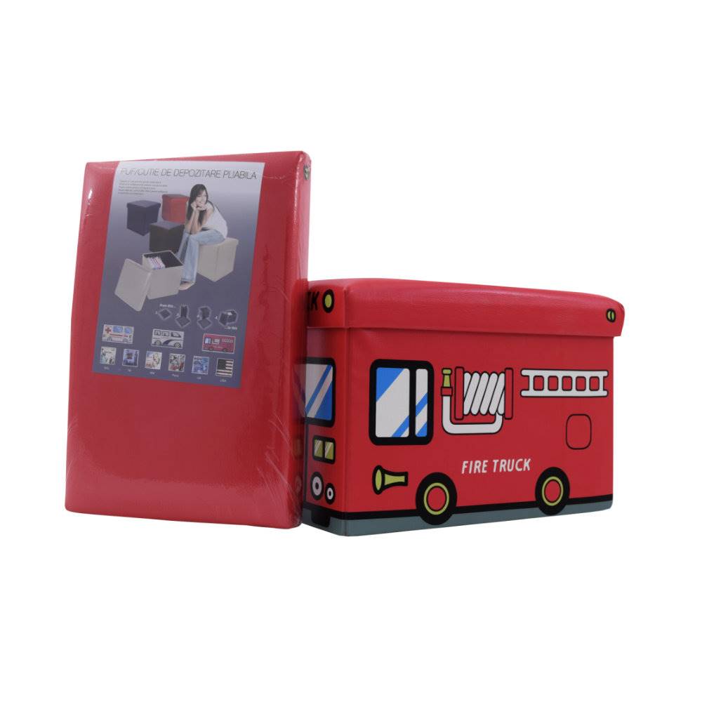 Taburet Fire Truck, 32 x 32 x 48 cm